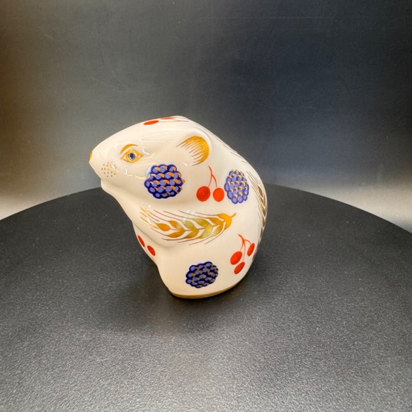 Royal Crown Derby "Harvest Mouse" vintage 1985 w/ rare permanent ceramic stopper - Picture 4 of 12